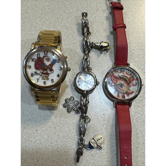 Lot of 3 Women’s Winter Christmas Watches - Picture 1 of 5